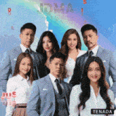 a group of people posing for a picture with the word tenada on the bottom right