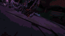 a close up of a person 's face with glowing eyes and green hair