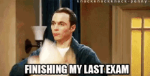Finishing My Last Exam GIF - Sheldon Throw Paper GIFs