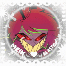 a picture of a cartoon character with the words mein alastor on it