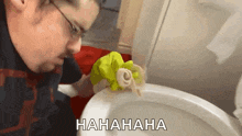 Cleaning The Toilet Bowl Ricky Berwick GIF