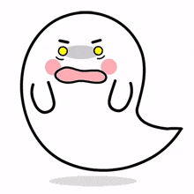 cute ghost shocked no disagree