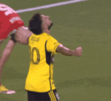Pointing To The Sky Major League Soccer GIF - Pointing To The Sky Major League Soccer Thank God GIFs