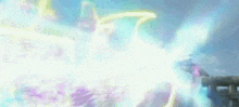 a person is holding a gun and shooting a lightning bolt in a video game .