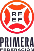 a logo for primera federacion with a soccer ball in the middle