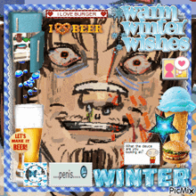 a collage of pictures with the words warm winter wishes on the top