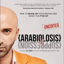 a bald man is on the cover of a book called arabiology