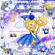 a picture of a cookie with the words eye of moon