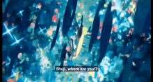 a painting with the words ' shoji , where are you ? ' on it