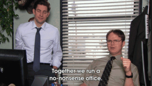 No nonsense jim and deals dwight