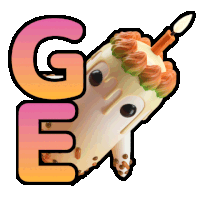 a cake with a candle and the letter g on it