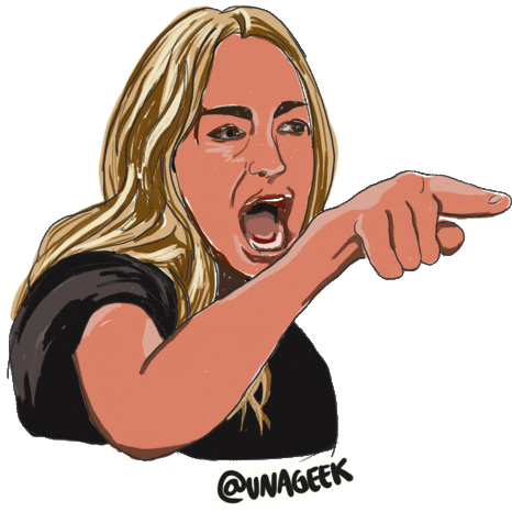 Taylor Armstrong Pointing Sticker - Taylor Armstrong Pointing Angry Stickers