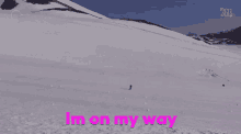 Im On My Way Snow GIF - Im On My Way Snow Winter GIFs