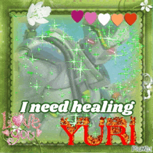 a picture of a soldier with the words i need healing yuri
