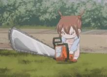 Anime Starting Chainsaw GIF - Anime Starting Chainsaw Pull String GIFs