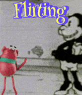 a poster for flirting with mickey mouse