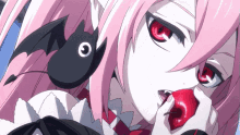 cute anime vampire girl with fangs