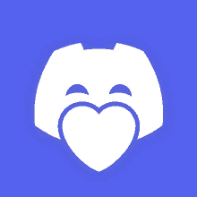 a discord icon with a heart on it 's face