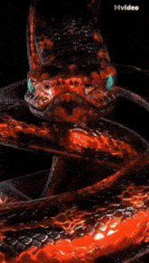a close up of a snake 's mouth with its tongue out .