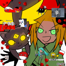 a collage of cartoon characters with the word poland on the top left