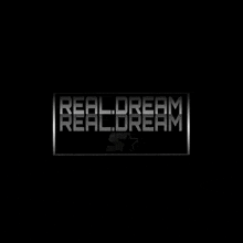 a black and white logo that says real dream on it