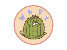 wavy cactus cute plant vibes chill