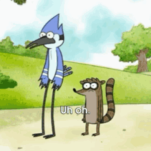 Uh Oh! GIF - Regular Show Uh Oh Where Did He Go GIFs