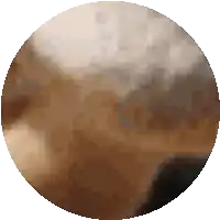 a pixelated image of a circle with a few dots on it