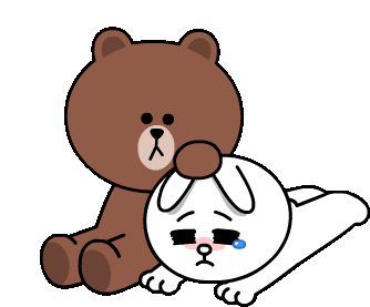 Cony Brown And Bear Sticker - Cony Brown And Bear Sad Stickers