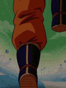 a pixelated image of a person 's legs and feet