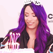 Sasha Banks Birthday GIF - Sasha Banks Birthday Birthday Cake GIFs