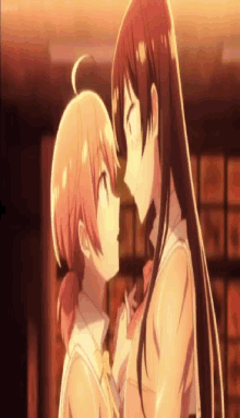 bloom into you anime hug kiss