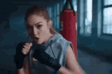 knockout boxing girl punch