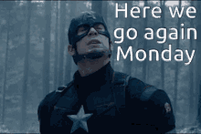 Captain America Here We Go Again GIF - Captain America Here We Go Again Monday GIFs