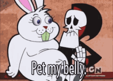 Billy And Mandy Belly Rub GIF - Billy And Mandy Belly Rub Bunny GIFs