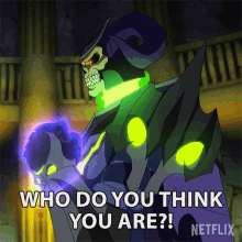 Who Do You Think You Are Skeletor GIF - Who Do You Think You Are Skeletor Masters Of The Universe Revelation GIFs