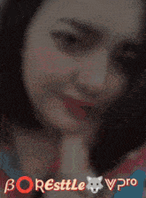 a blurred image of a woman 's face with the words boreattle vpro below her