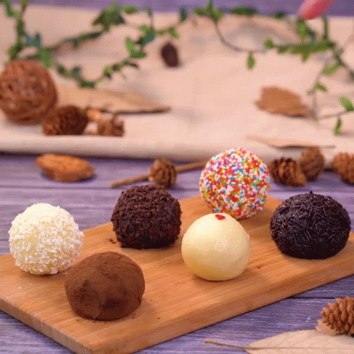 GIF showing how to make truffles