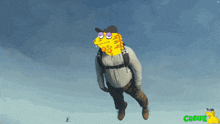 a cartoon character is flying through the air with creepz written on the bottom right