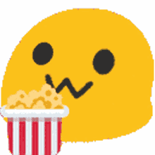 emoji emoticon cute popcorn eat