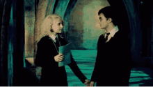 Harry Potter Luna Lovegood GIF - Harry Potter Luna Lovegood Holding Hands GIFs