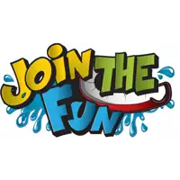 a sign that says join the fun with a cartoon mouth coming out of it