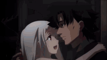 a man and a little girl are looking at each other