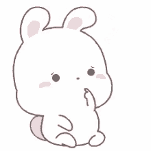 bunny cute kawaii confused thinking