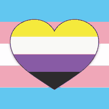 nonbinary trans pride heart enby