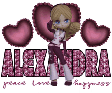 alexandra peace love happiness alexandra name