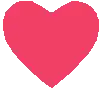 a pixel art of a red heart with a white background .