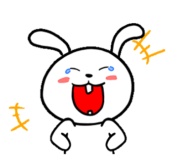 Laughing Rabbit Laugh Sticker - Laughing Rabbit Laugh Inari Stickers