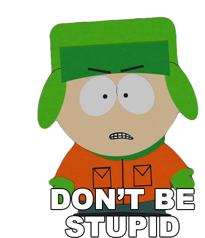 Dont Be Stupid Kyle Broflovski Sticker - Dont Be Stupid Kyle Broflovski South Park Stickers