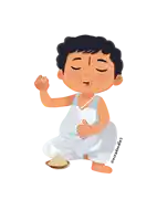 a cartoon drawing of a boy eating food with the name miradoodles written on the bottom